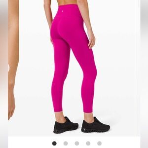 Lululemon Wunder Train High-Rise Tight 25” Leggings in Ripened Raspberry